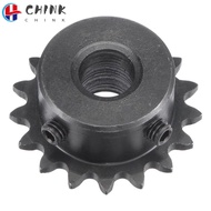 CHINK 17 Tooth Gear, Single Strand 1/4" Pitch 25 Chain Roller Sprockets, Practical Black Oxide C45 C
