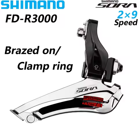 SHIMANO SORA R3000 Front Derailleur Braze on 2x9 Speed FD-R3000-F 2x9S For Road Bike Bicycle Parts