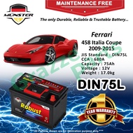 Münster Robust MF CMF DIN75 | DIN75L | 57539 (75AH) Car Battery Bateri Kereta for Ferrari 458 Italia