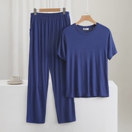 3XL-6XL Plus Size Men Pajamas Set Modal Short Sleeve Spring Summer Home Clothing New Lounge Sleepwea