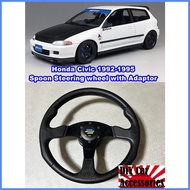 ∇ ❥ ☎ Honda Civic 1992-1995 Spoon Steering Wheel with Hub Adaptor