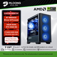 MLOONG Custom Gaming/Live Streaming/Design/Office Desktop PC | R7 9800X3D, ASUS RTX 5060 8G