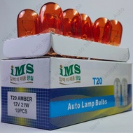 IMS T20 12V-WY21W WX3x16d Large 1-Leg Turn Signal Bulb Yellow-Orange-Amber-Yellow