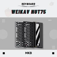 Weikav NUT75 CNC Anodized Aluminium Body Dynamic RGB Light Bar Type-C Hot-Swap Tri-Mode Mechanical K