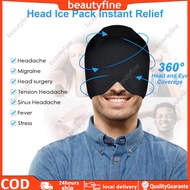 【Double layer】Migraine Relief Cap Gel Reusable Headache Migrain Hat Head Fever Ice Pack Tension Reli