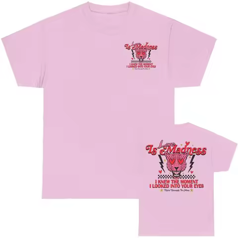 Love Is Madness Lyric Tee THIRTY SECONDS TO MARS Rock Tshirts Short Sleeve Grunge Fashion T-shirt Co