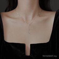 Design High-End Light Luxury Female Clavicle Chain Pure Silver s999 Water Drop 2024 New Necklace Nic