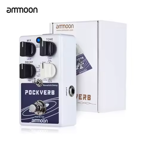 ammoon POCKVERB POCKLOOP Reverb & Delay Guitar Effect Pedal 7 Reverb Effects+7 Delay Effects With Ta