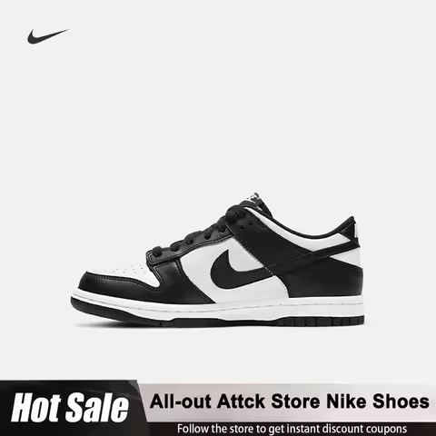 Nike Dunk Low (GS) Black White Panda Summer New Style Comfortable and Versatile Low-Top Casual Shoes