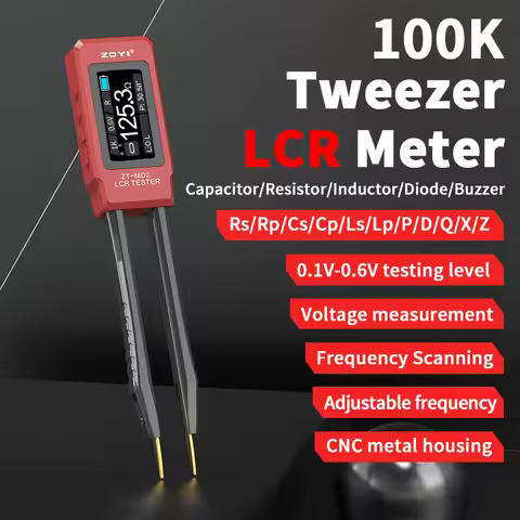 ZOYI ZT-MD2 LCR Tweezer: Auto-ID, measures voltage/resistance/frequency(100KHz), continuity test. Fo
