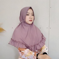 Bergo Kriwil Lipit Wolfis / Jilbab Instan Bergo Kriwil Lipit
