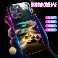 เคสโทรศัพท์ Apple 13 รุ่นใหม่ ไฟลัมโทรเข้ามา 17 กล่อง 12 ดวงจันทร์ชายหาด 11pm ความรู้สึกระดับไฮเอนด์