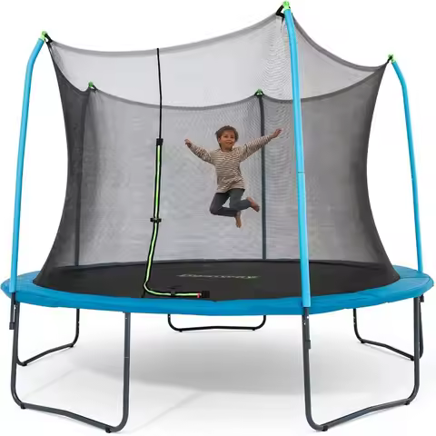 Bestway Xtreme Air 10FT 12FT 15FT Outdoor Trampoline for Kids and Adults, No-Gap Security Enclosure 
