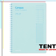 Kokuyo Campus Time Management Study Planner TIME LOG A5 & Semi B5 - Green