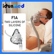 BMC F1A CPAP Mask CPAP Full Face Mask with Headgear Dual-Layer Silicone Cushion for Sleep Apnea Anti