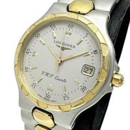 Pre-owned LONGINES Conquest 4017 Women's Watch, Stainless Steel/GP Quartz Movement, Silver Dial, Gol