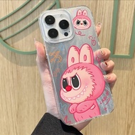 Soft Case ITEL A70 RS4 S23 Plus P55 A50 A04 A05S Labubu Cartoon Character Viral Glitter Silver Holog
