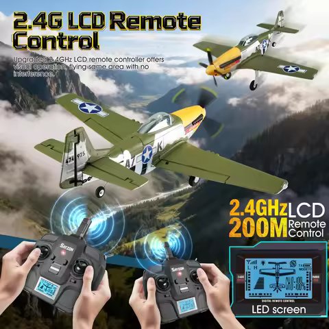 2026 5CH RC Plane 2.4G P51D Mustang Fixed Wing Aircraft 510mm Wingspan 3D/6G With Gyro And Brushless