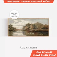 Tranh treo tường Landscape Painting Horizontal Landscape Painting Canvas Wall Art Cottage Decor Livi