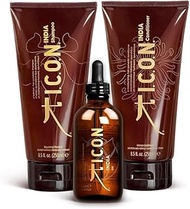 ICON INDIA Hair Care Trio Set(India-Oil, Shampoo, Conditioner)