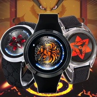 Naruto Watch Nine-Tail Sasuke Kakashi Write Round Eye Itachi Anime LED Touch Screen Waterproof Male 