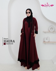 ZAHIN ABAYA HAURA SET OUTER OOTD SYARI DEWASA DAN ANAK TANGGUNG