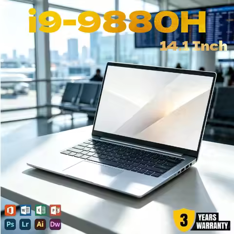 2026 High-end 14.1 Inch Business PC Intel i9-9880H Ultra Thin Notebook, 16GB/32GB DDR4 RAM Large 2TB