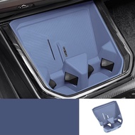 อุปกรณ์ตกแต่งภายในรถแผ่นรองป้องกันซิลิโคนควบคุมกลาง G45 X3 BMW แผ่นป้องกันแผ่นรองแก้วเสื่อกันลื่น