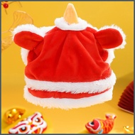Winter Dog Hat Cute Plush Pet Hat Cat Costumes Chinese New Year Costume Soft Warm Lion Dance Clothes for Cat wondeksg