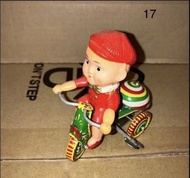 懷舊 鐵皮三輪車 PS013 小孩騎單車 上鏈 wind up toy （17）