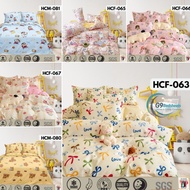 G9 1200Tc Cartoon Bedsheet Cotton SoyBean With Comforter Set 5in1 | Cadar Kartun Bedding King Queen
