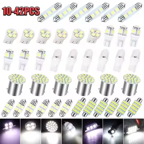 LED Interior Lights 6000K 12V T10 168 2825 W5W 921 Kit For Car Vehicle Map Dome Door Trunk License P