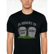 In Memory Of Common Sense and Decency T-Shirt Comfortable Outdoor Casual Top Casual Summer Wear|Crew