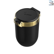 Car Ashtray with Lid Universal Car Interior Ashtray with LED Blue Light Portable Smell-Proof Vehicle Rubbish Can  Sellwell-TK