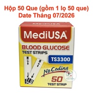 [Hộp 50 Que] Que Thử Đường Huyết MediUSA TS3300 | Dùng cho máy GM3300 date xa chính hãng