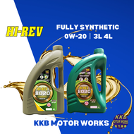 Hi-Rev 8020 Engine Oil Fully Synthetic 0W20 API SP (4L) Minyak Hitam Kereta Fully Synthetic Engine Oil