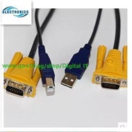 2/set Feng Jie KVM cable KVM switch double and double and cable KVM USB printer cable VGA cable conn