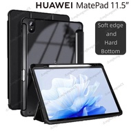 Huawei MatePad 11.5เคส BTK-W00ทั่วโลกสำหรับ MatePad 11.5(2023) แท็บเล็ต HD Backboard อะคริลิคแข็งอุปกรณ์ป้องกันฝาครอบสมาร์ทหนัง PU