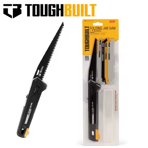 TOUGHBUILT TB-H4S5-23FU Folding Jab Saw With 4 Blades Plastic Multi Metal Wood Reciprocating Saw Sto