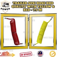 TRAILER SUSI HOSE HHD QUALITY WITH YELLOW & RED - 7.5 M - WITH MOD JOINT - ID M18*1.5P X OD 22*1.5P