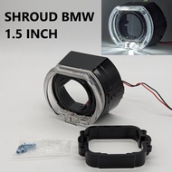 Shroud Projector BiLED BMW FULL Hitam Black Angel Eye Crystal Projie HID 1.5 Inch Inchi Mini Inci Kr