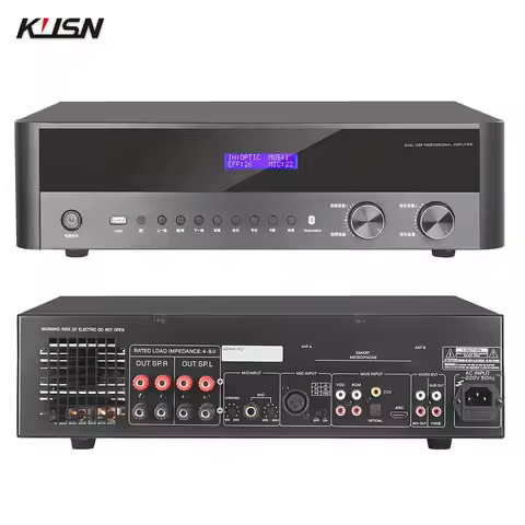 200W+200W+350W Analog DSP Audio Power Amplifier Karaoke Home Theater KTV Sound System Karaoke Amplif