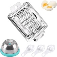 1 Egg Slicer, 304 Stainless Steel Cutter, 1 Stainless Steel Raw Egg Cutter, Punch, 3 Protein Separat