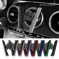 PUJIANGXIAN Universal Car Mobile Phone Holder With Crystal Car Air Outlet Car Interior With Mobile Phone Holder