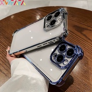 Transparent Plating Phone Case For Vivo Y38 Y58 Y28S Y27S Y27 Y36 Y78 Plus Y77E Y17 Y16 Y12 Y15 Came
