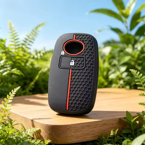 Anti‑Scratch Red Stripe Silicone Key Case For Toyota RAIZE Daihatsu Rocky Perodua Ativa Subaru Rex C