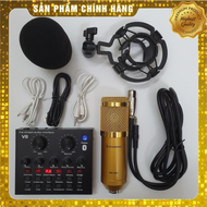 Combo bộ Mic Thu Âm Hát KaraokeLivestream online cực hay(Trọn Bộ Souncard V8Bm900)