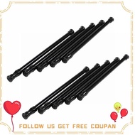 10 Pack Cupboard Bars Tensions Rod Spring Curtain Rod for DIY Projects, Extendable Width, 11.81 to 20 Inches (Black)