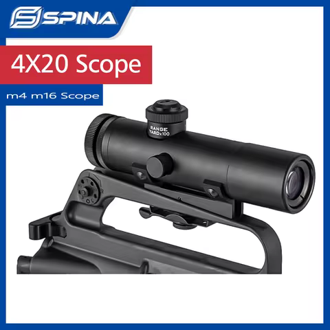 Tactical Hunting HD 4X20 Rifle Scope Sight M4 M16 Rifle Scope With BDC Turret Mil-Dot Reticle Classi