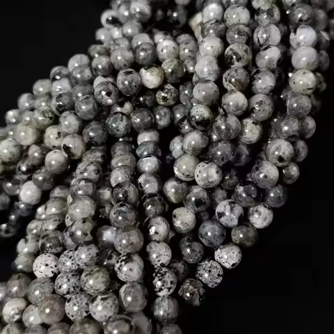 4-12mm Natural Labradorite Stone Black Spectrolite Beads Loose Spacer Bead for Jewelry Making DIY Ne